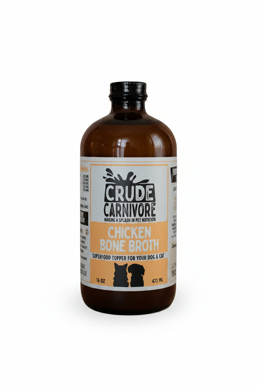 Bottle of Crude Carnivore Chicken Bone Broth