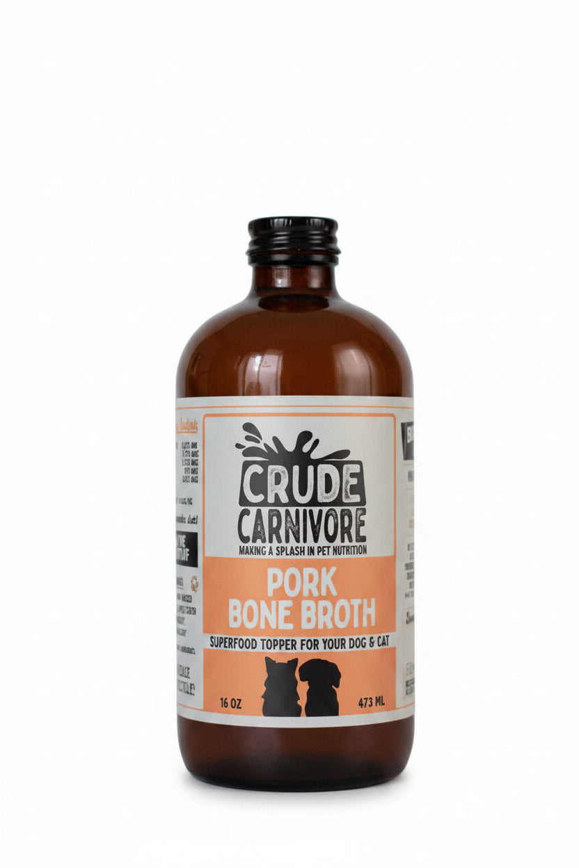 Bottle of Crude Carnivore Pork Bone Broth