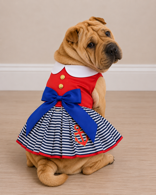 Sailor Girl Dress- Doggie Design
