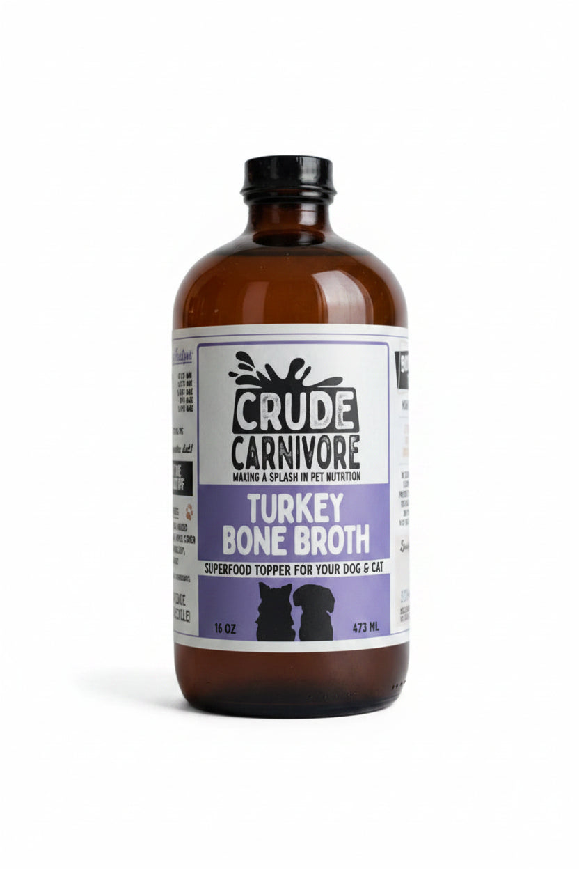 Bottle of Crude Carnivore Turkey Bone Broth