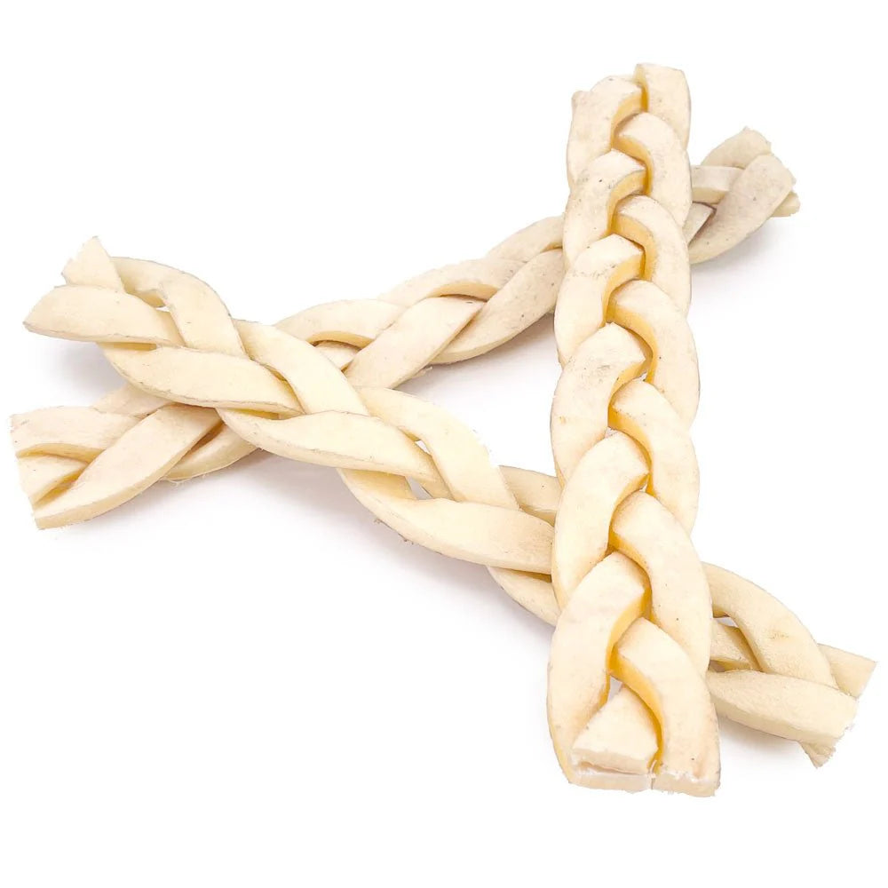 Beef Cheek Braids, Long Lasting Dog Chews 5-6"
