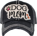 Dog Mom Vintage Baseball Cap-Black