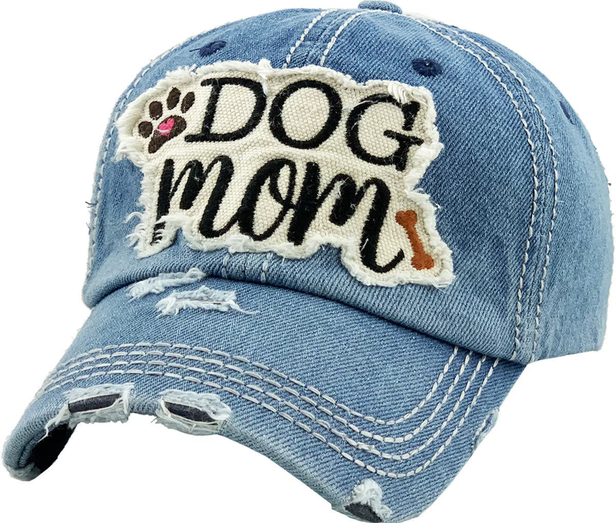 Dog Mom Hat-Denim