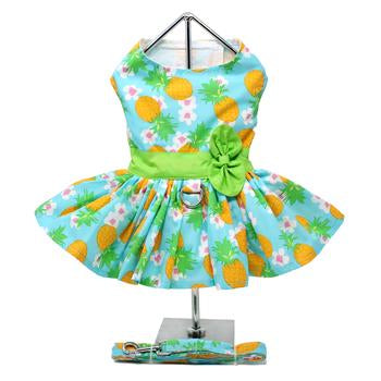 Dog Harness Dresses Pineapple Luau