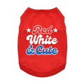 Red, White, and Cute Dog shirt