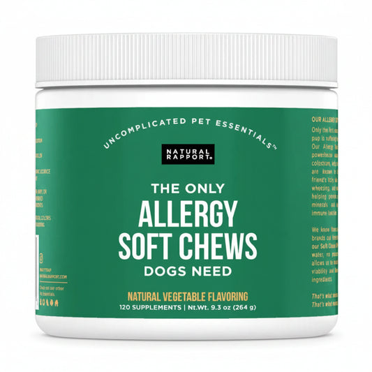 Container of Natural Rapport allergy soft chews for dogs