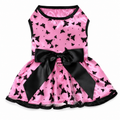 All A-Flutter Pink & Black Dog Dress