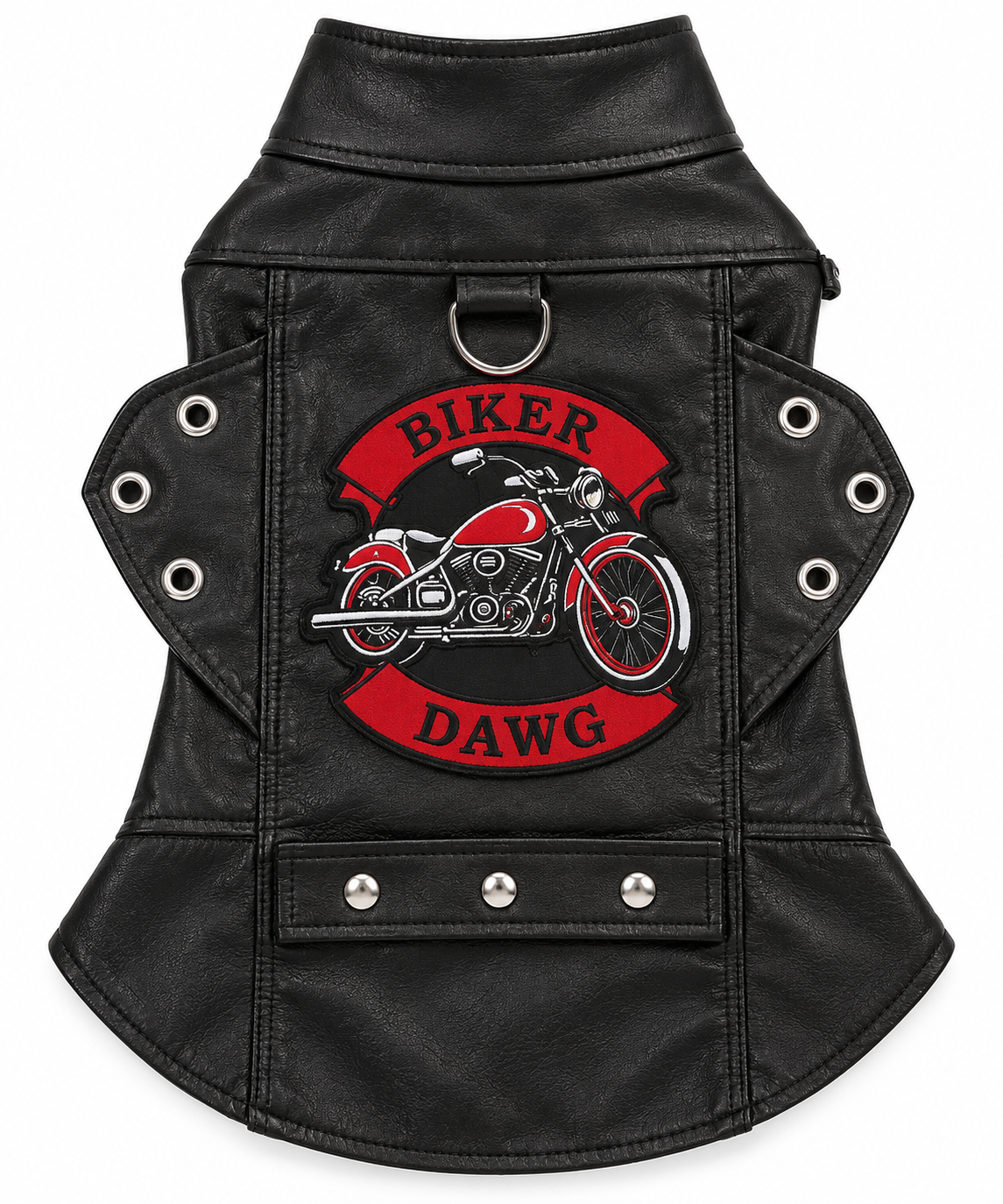 Biker Dawg Motorcycle Dog Jacket - Black