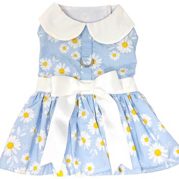 Blue Daisy Dress With Leash