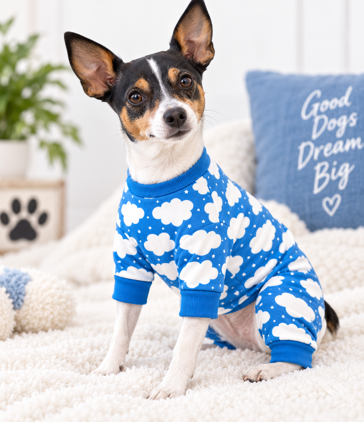 Blue Dream Clouds Dog Pajamas