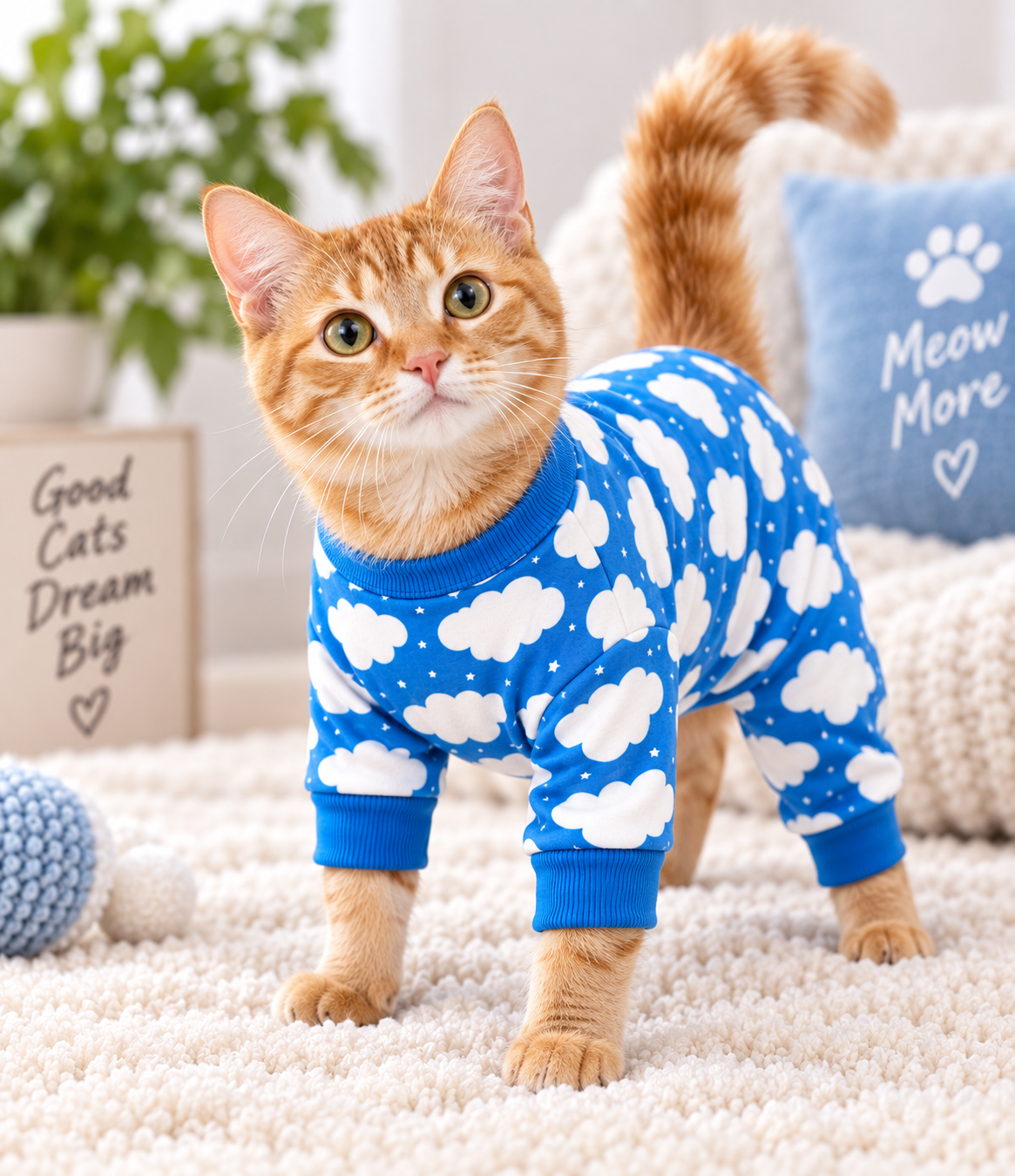 Blue Dream Clouds Dog Pajamas