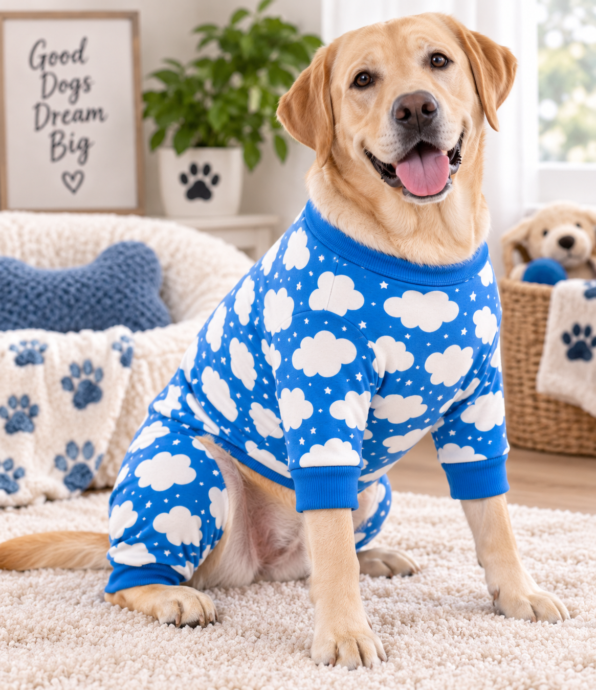 Blue Dream Clouds Dog Pajamas