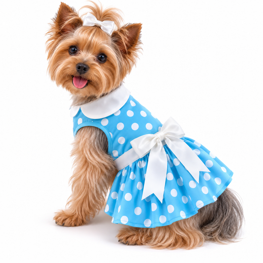 Blue Polka Dot Dress