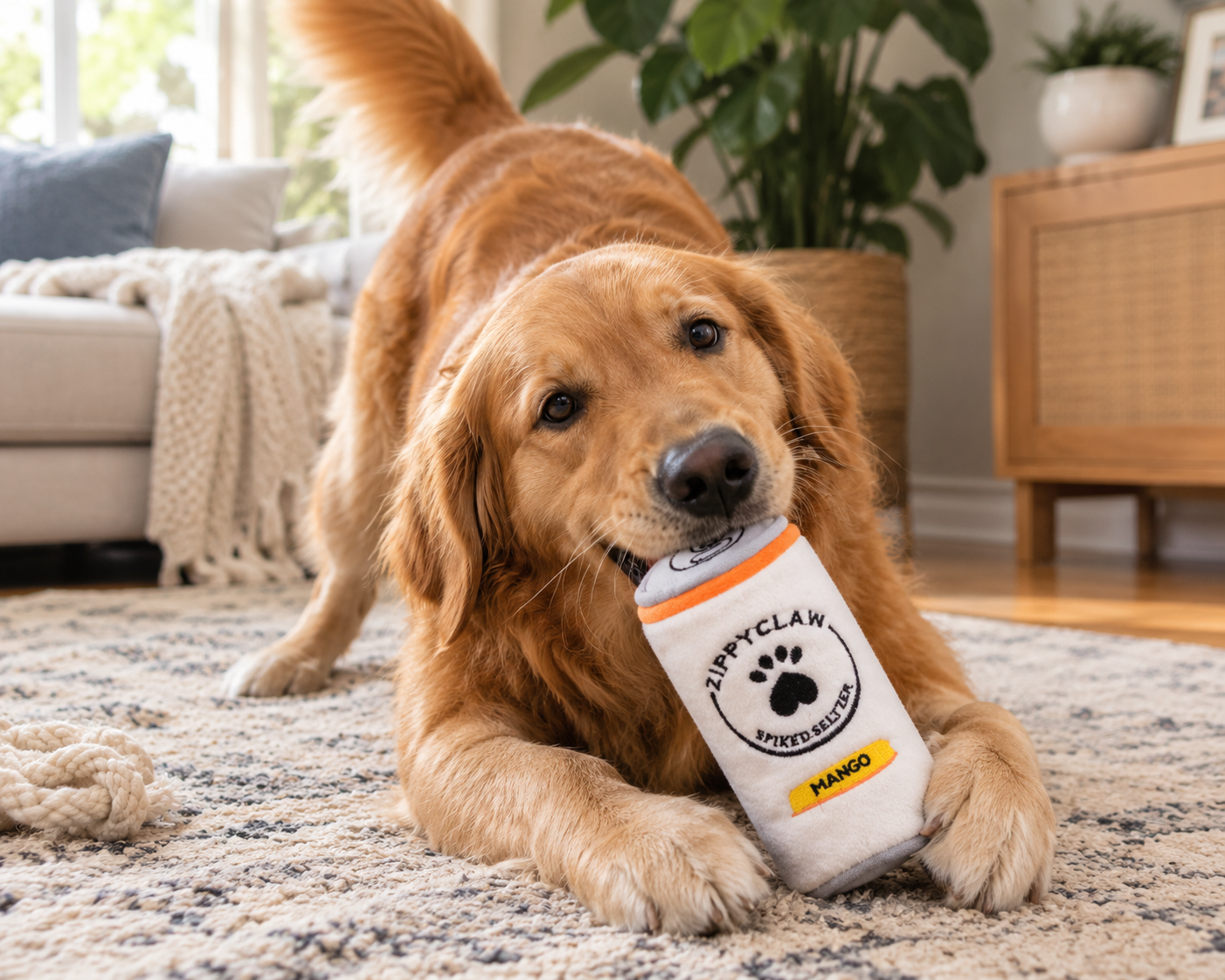 Zippy Paws Squeaky Can Mango Seltzer