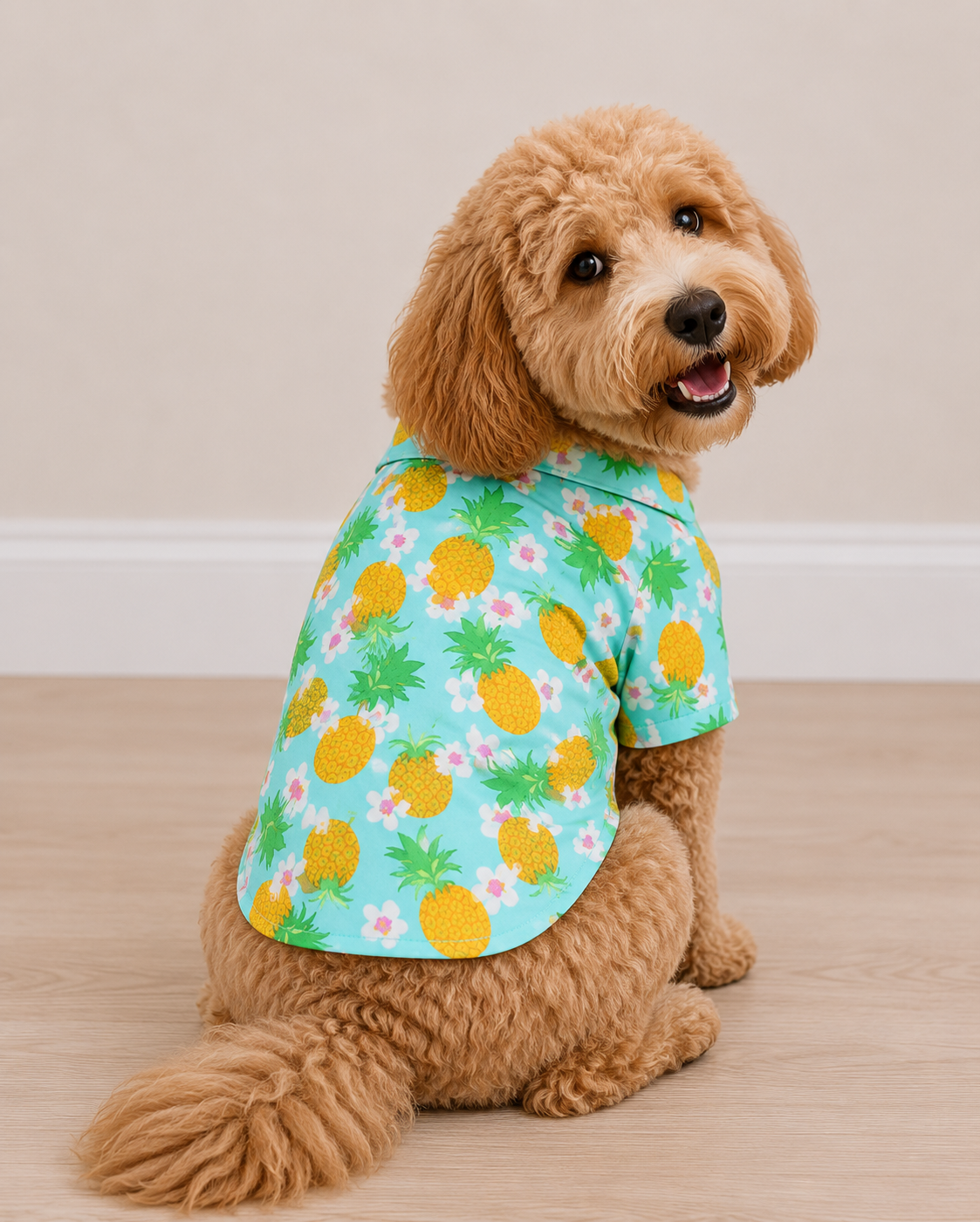 Dog Harness Shirts Pineapple Luau