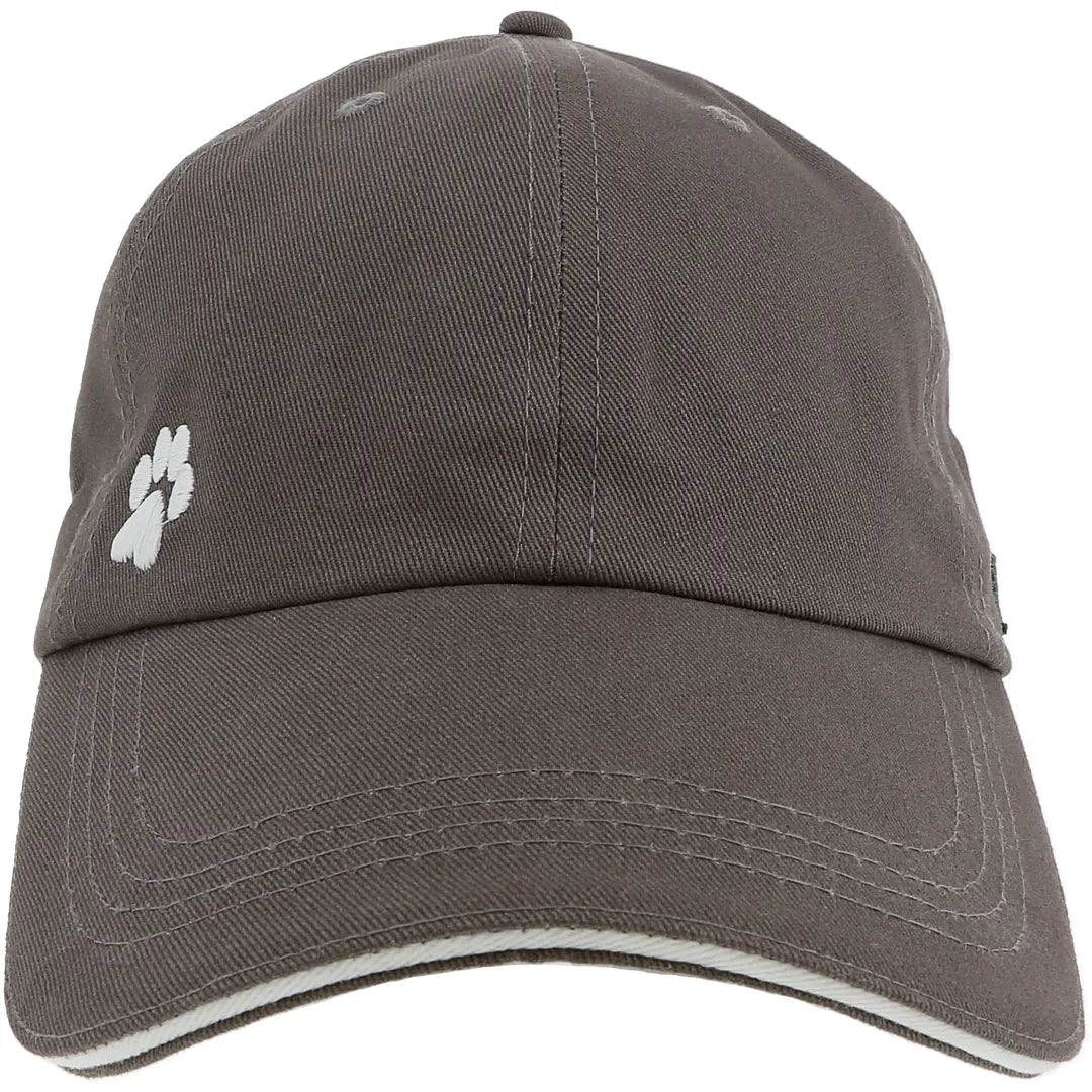 Gray cap with a white paw print