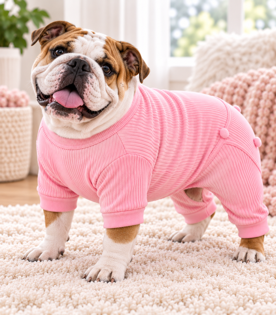 Sweet Dreams Dog Pajamas - Pink