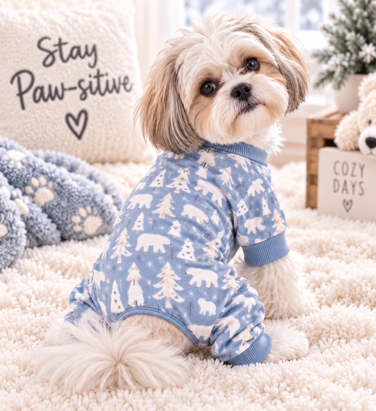 Polar Bear Paws- Dog Pajamas
