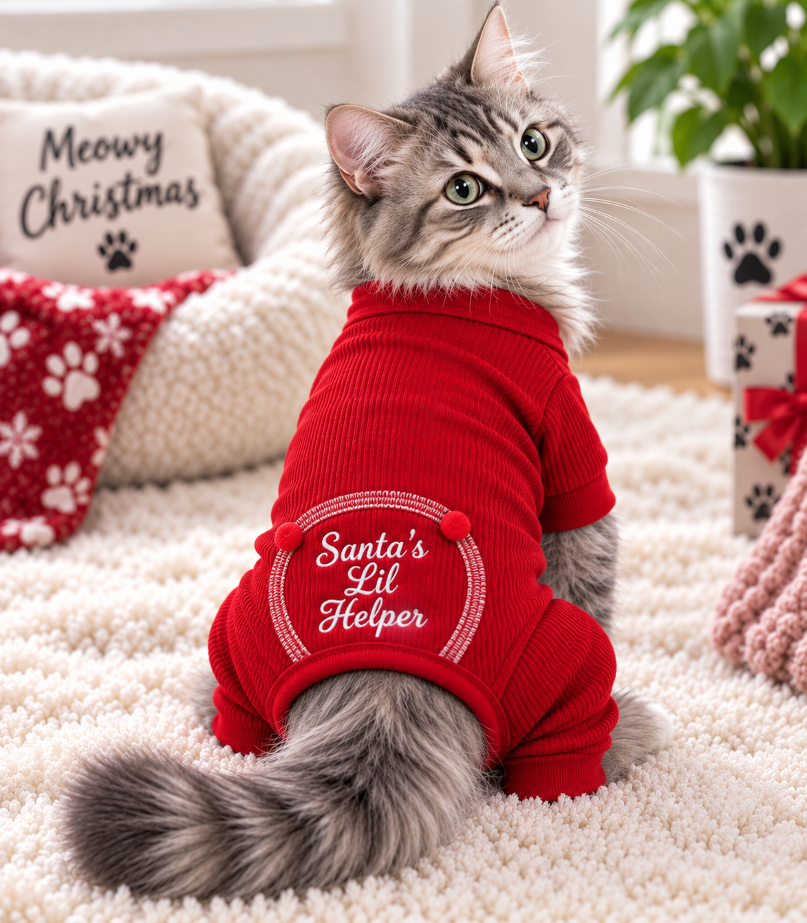 Santa's Lil' Helper Dog Pajamas