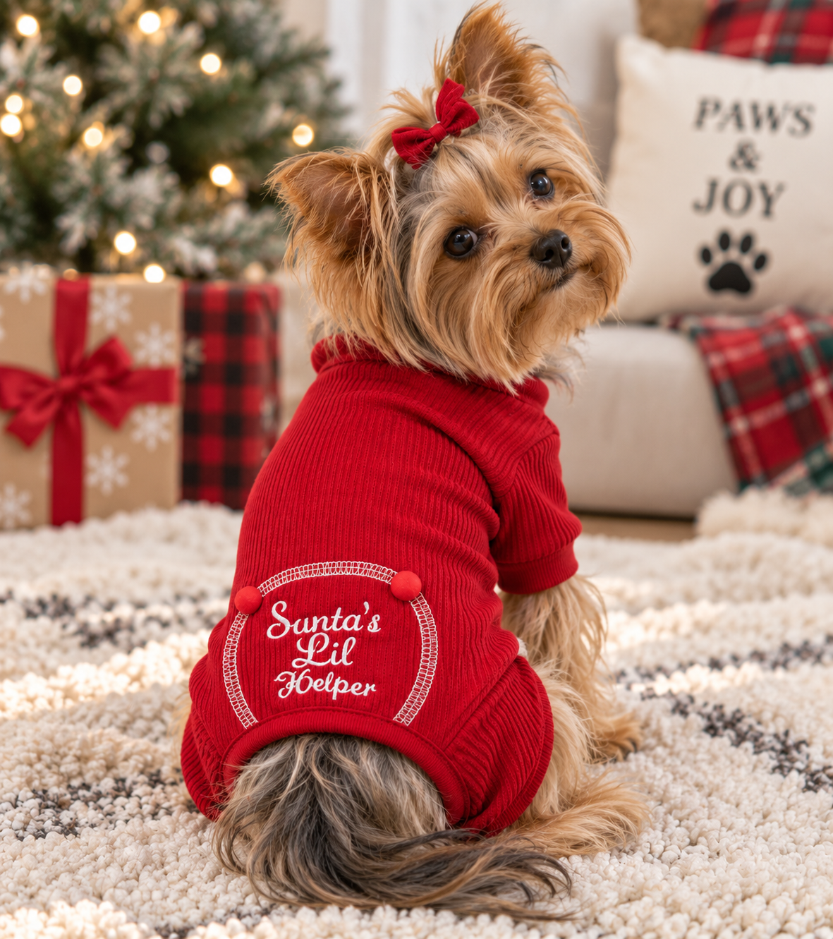 Santa's Lil' Helper Dog Pajamas
