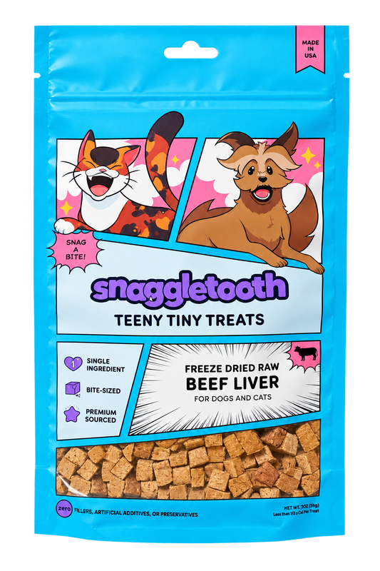 Snaggletooth Teeny Tiny Treats Freeze Dried Raw Beef Liver